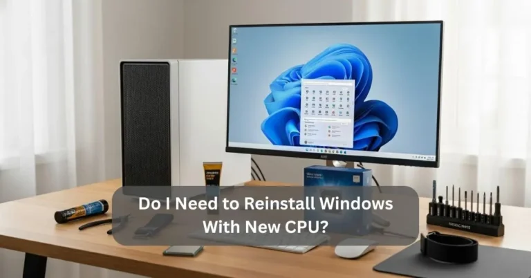 Windows running after CPU upgrade with old processor and new CPU box on desk reinstall Windows with new CPU