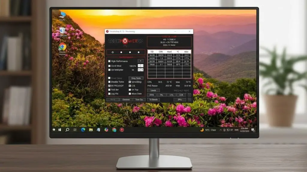 Monitor displaying the ThrottleStop tool with real Intel CPU undervolting settings on screen.