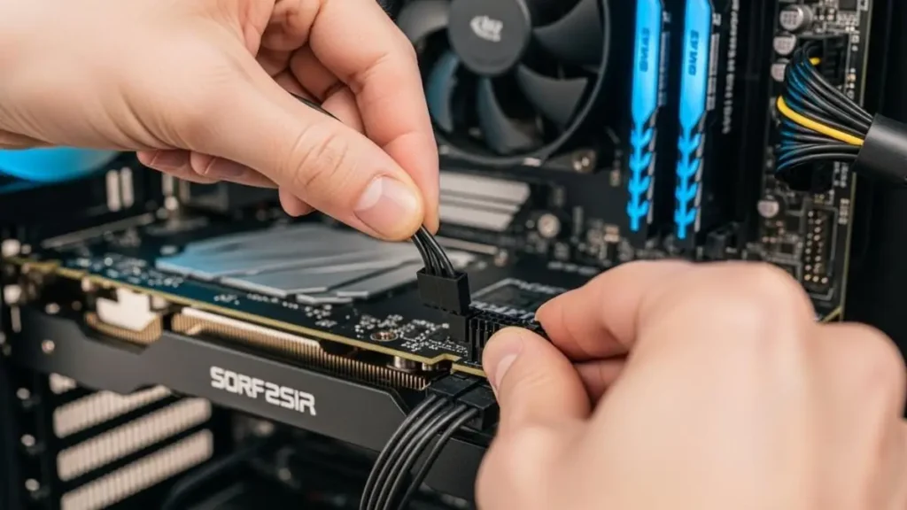 Reseating GPU power cable to fix non spinning graphics card fans